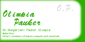 olimpia pauker business card